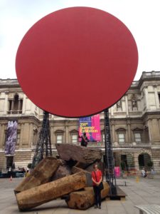 A sculpture entitled Symphony for a Beloved Daughter by Anish Kapoor